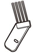 フィルターお手入れブラシのイラスト