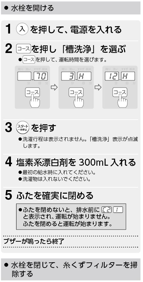 柔軟仕上剤を入れる場所